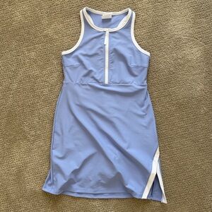 Sleeveless Blue Dress with White Trim Golf Tennis
